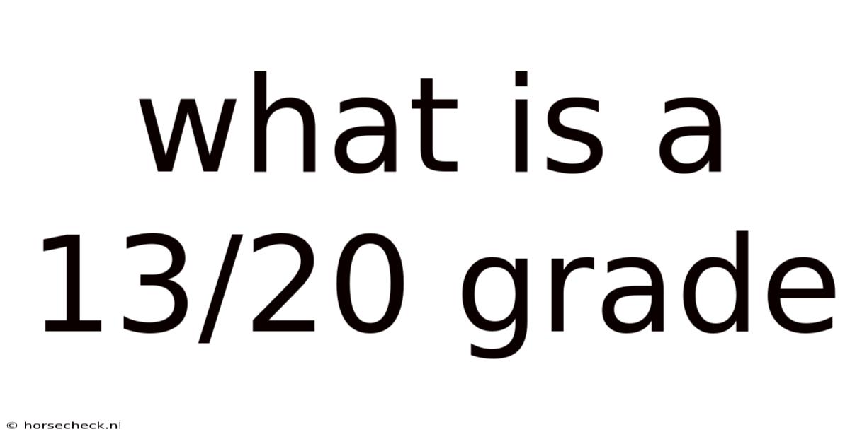 What Is A 13/20 Grade