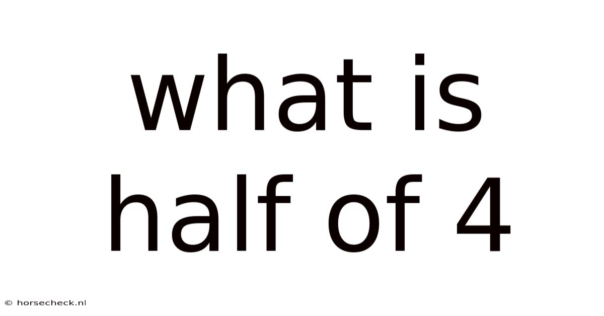 What Is Half Of 4