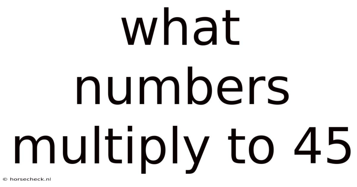 What Numbers Multiply To 45