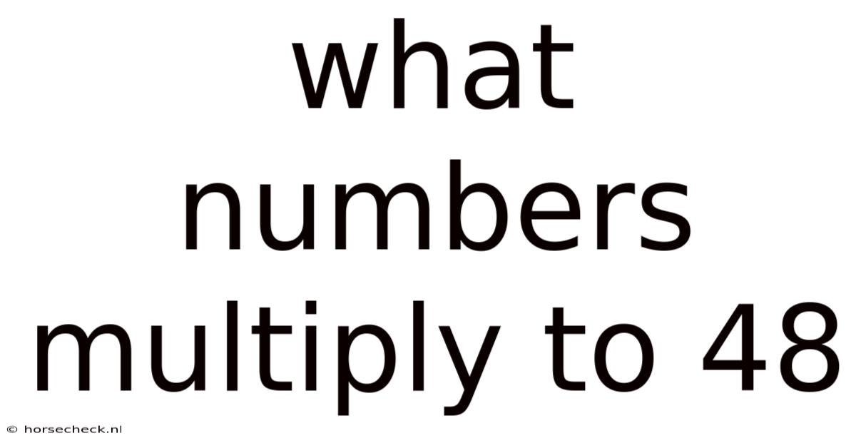 What Numbers Multiply To 48