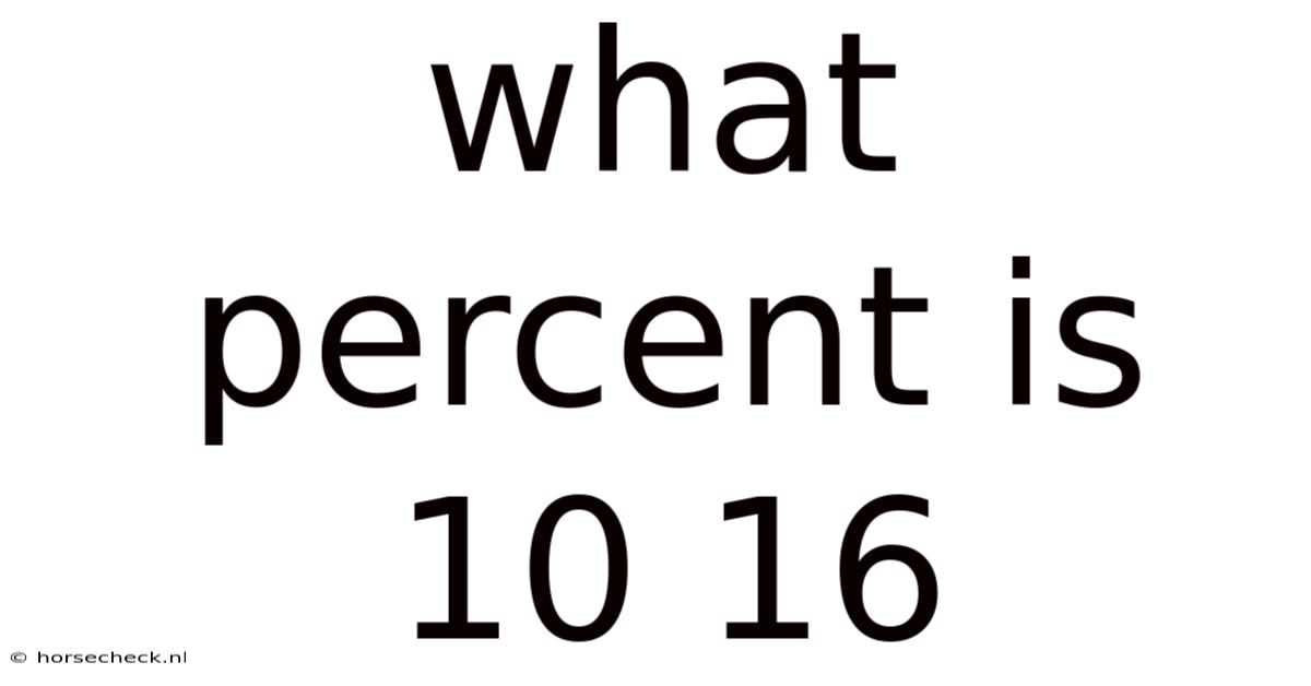 What Percent Is 10 16
