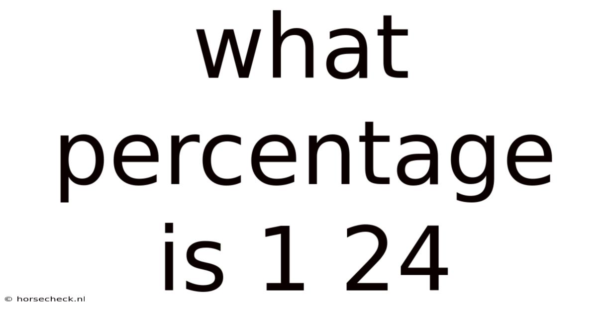 What Percentage Is 1 24