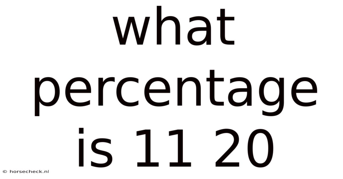 What Percentage Is 11 20