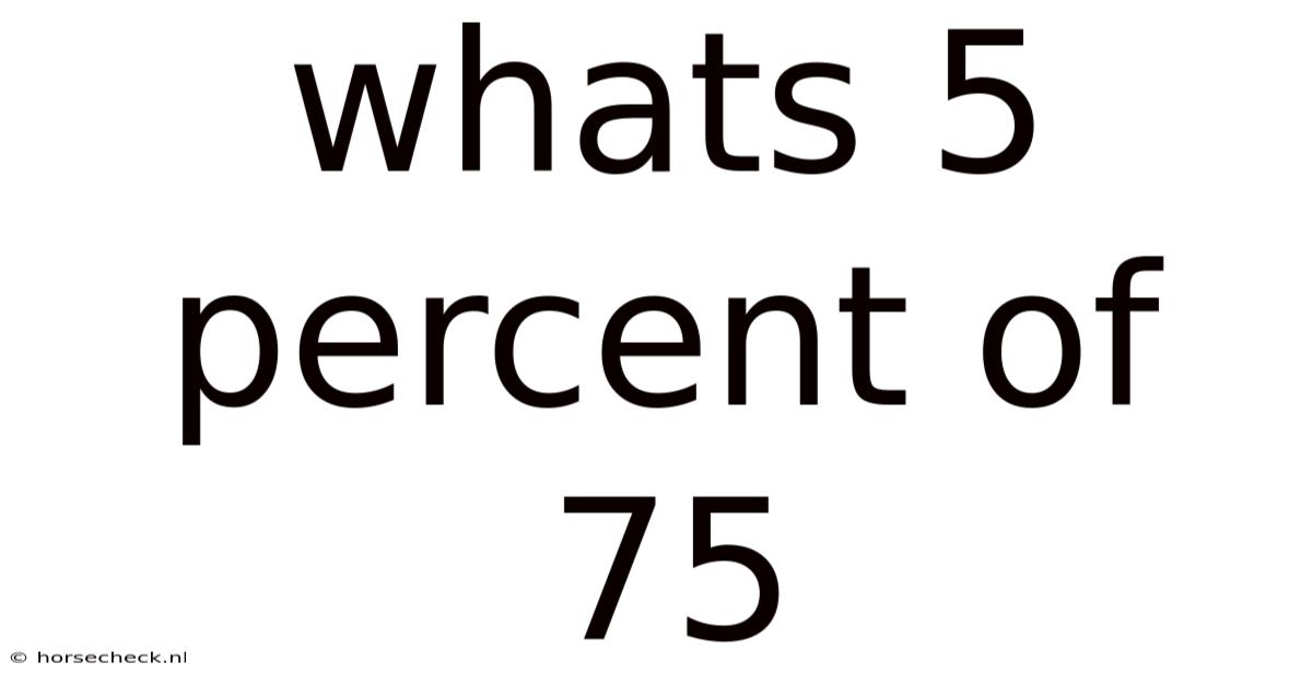 Whats 5 Percent Of 75